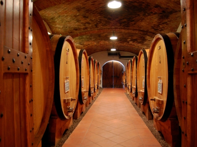 The classic Piedmont’s style big oak casks